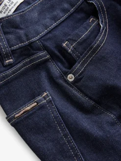 Jeans*Next - Jeans met zandloperpasvorm en wijde pijpen Blauw met wassing