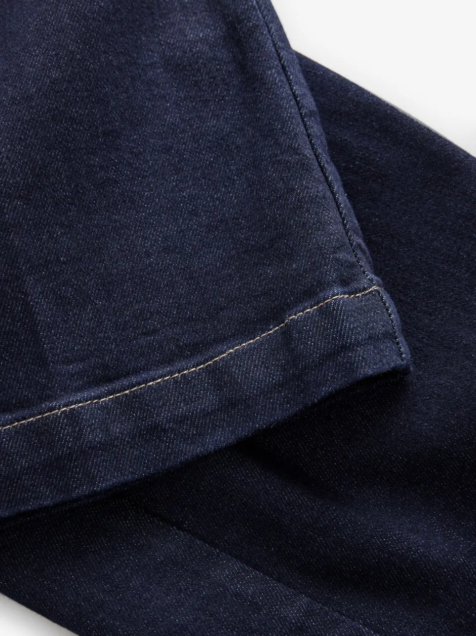 Jeans*Next - Jeans met zandloperpasvorm en wijde pijpen Blauw met wassing