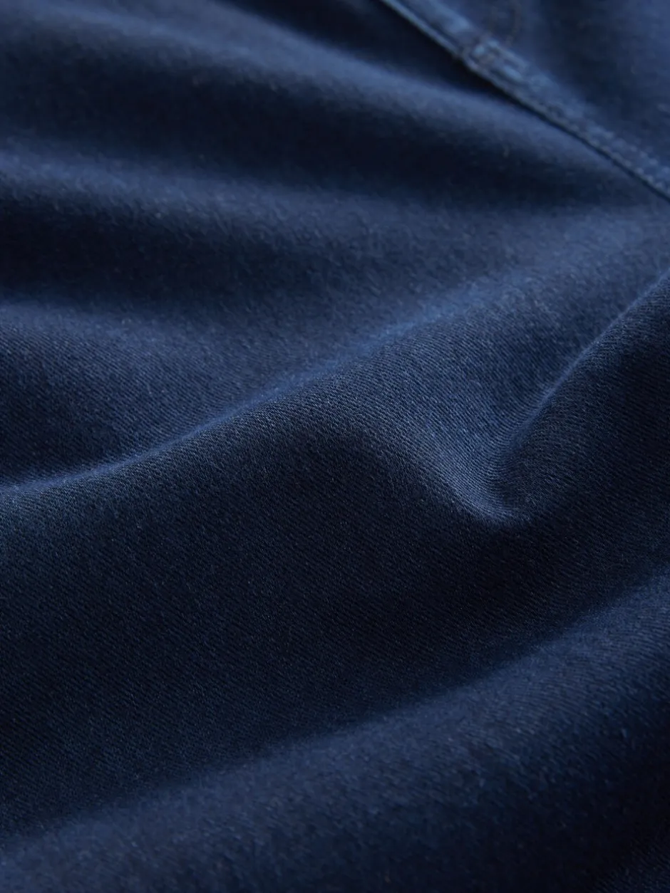 Jeans*Next Blauw met wassing - Jersey denim broek met wijde pijpen