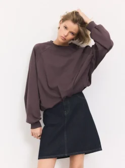 Rokken*Next Blauw met wassing - Knee Length Denim Skirt