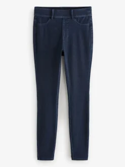 Leggings En Joggingbroeken*Next Blauw met wassing - Lange jersey denim leggings