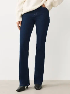 Jeans|Next - Mid Rise Stretch Bootcut Jeans Blauw met wassing