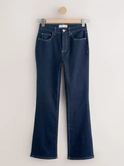 Jeans|Next - Mid Rise Stretch Bootcut Jeans Blauw met wassing