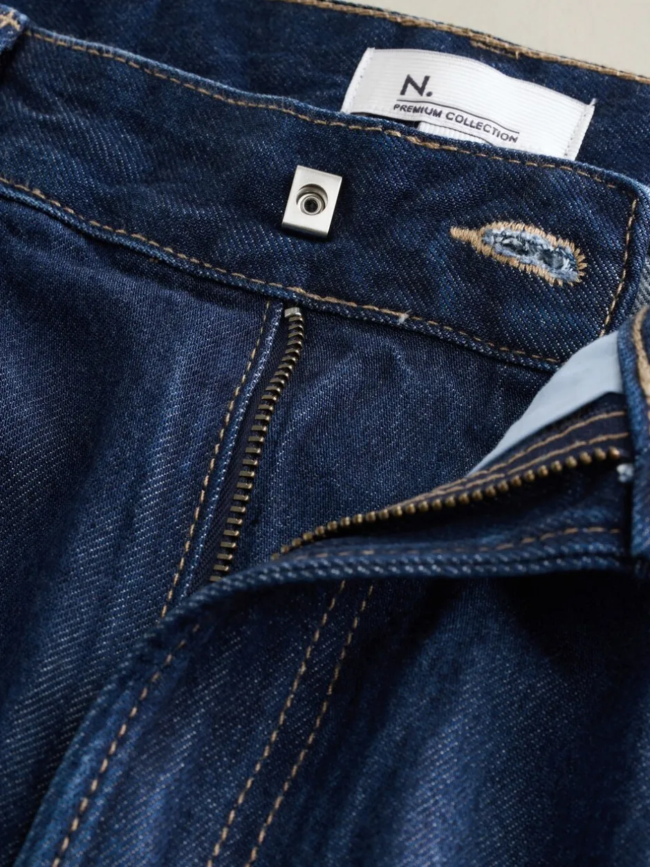 Jeans*Next - N. Premium Palazzo-jeans met wijde pijpen Blauw met wassing