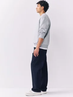 Jeans|Next - Relaxed fit - Motionflex jeans Blauw met wassing