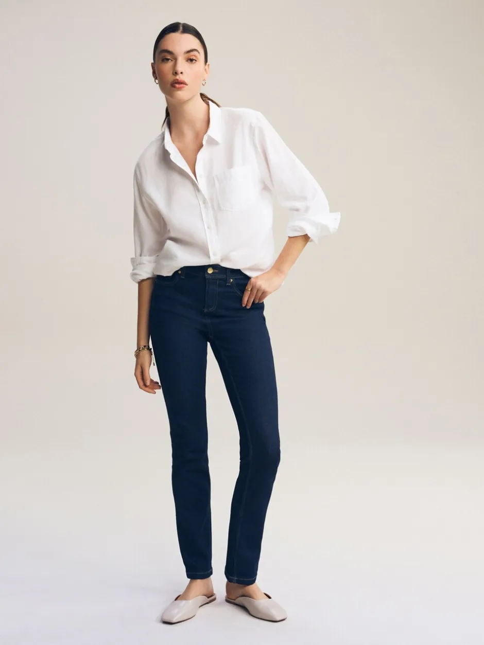 Jeans|Next - Superzachte slim-fit jeans Blauw met wassing
