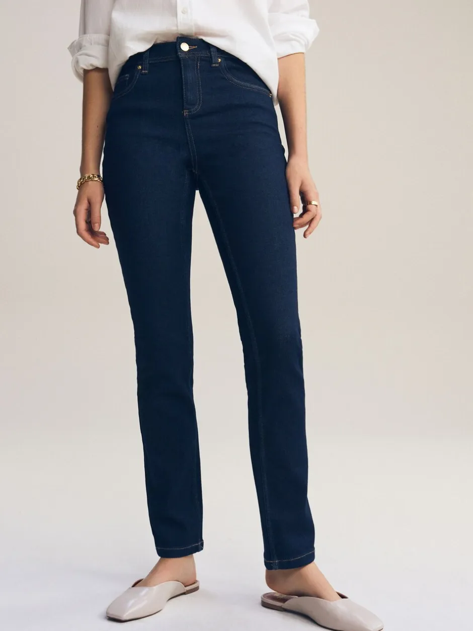 Jeans|Next - Superzachte slim-fit jeans Blauw met wassing