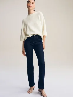 Jeans*Next Blauw met wassing - Superzachte bootcut-jeans