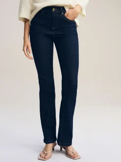 Jeans*Next Blauw met wassing - Superzachte bootcut-jeans