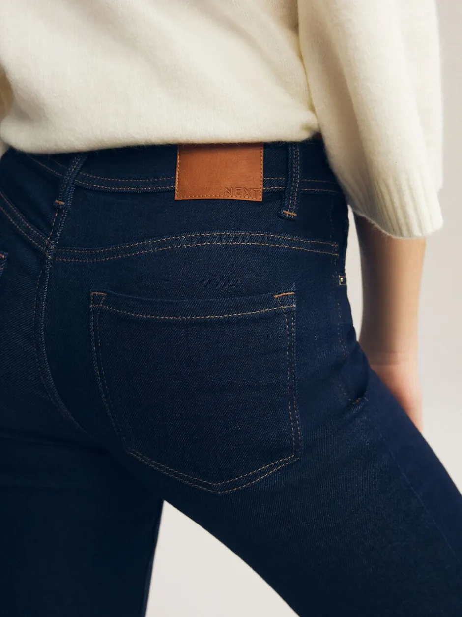 Jeans*Next Blauw met wassing - Superzachte bootcut-jeans