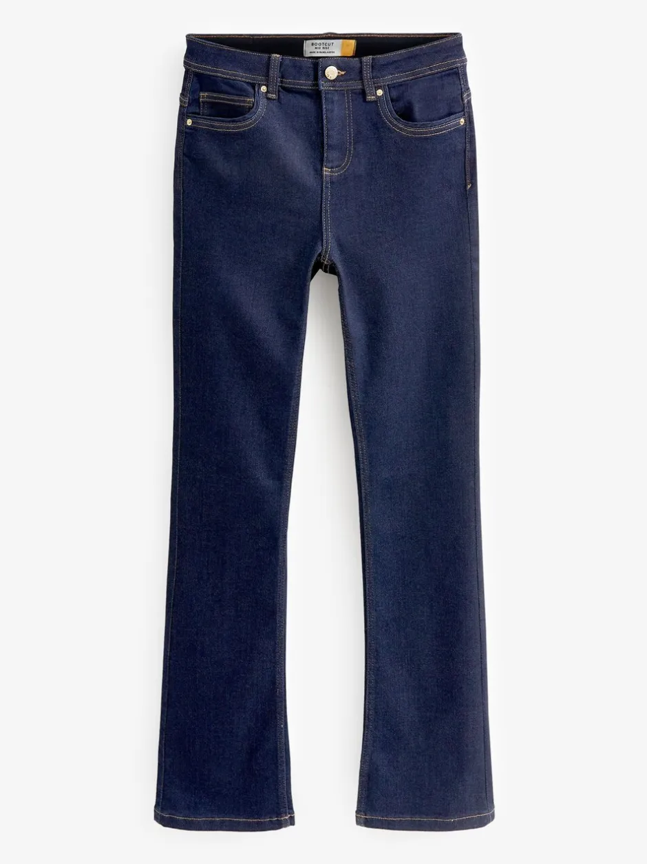 Jeans*Next Blauw met wassing - Superzachte bootcut-jeans