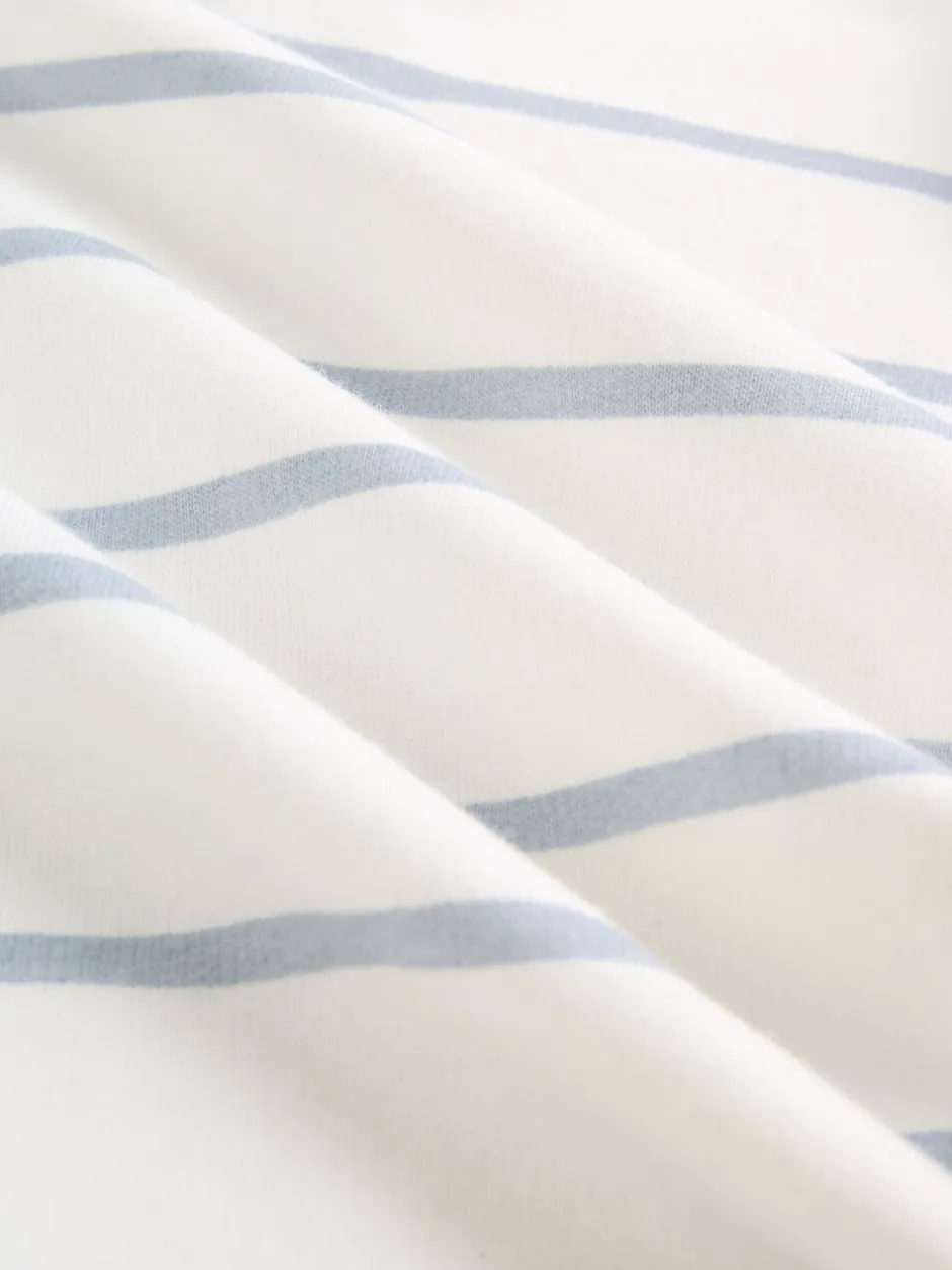 Rompertjes En Tuinbroeken|Next - Verpakking van 2 jersey babyrompertjes Blauw met wit gestreept