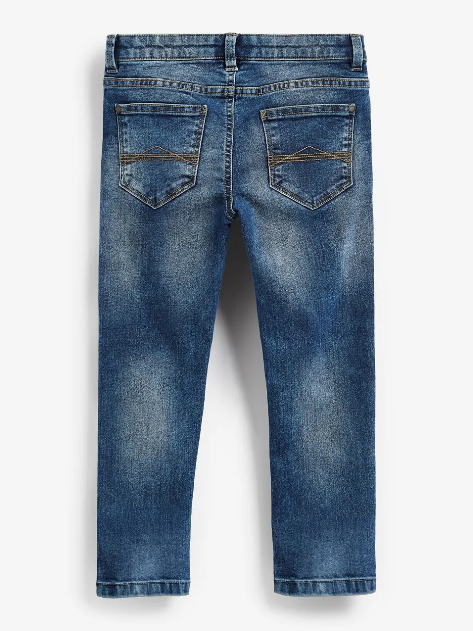 Jeans|Next Blauw met zuurwassing - Stretchjeans (3-17jr)