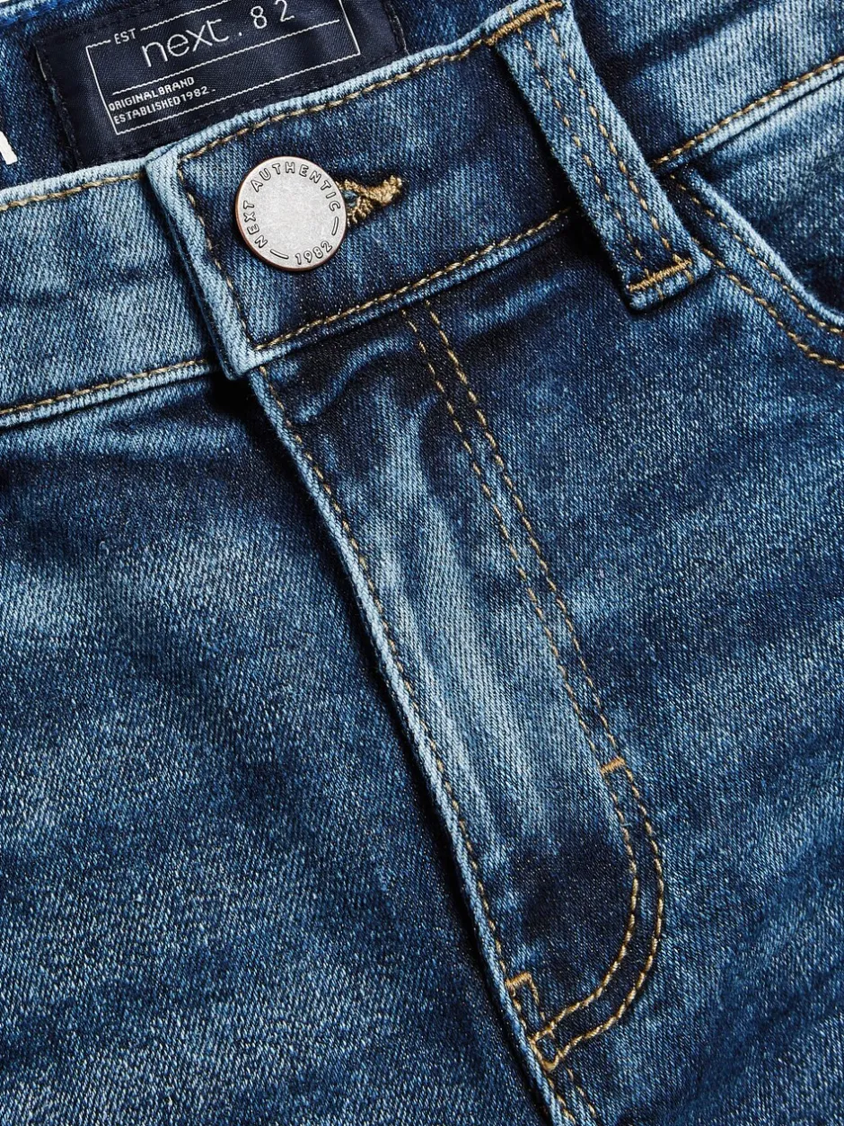 Jeans|Next Blauw met zuurwassing - Stretchjeans (3-17jr)