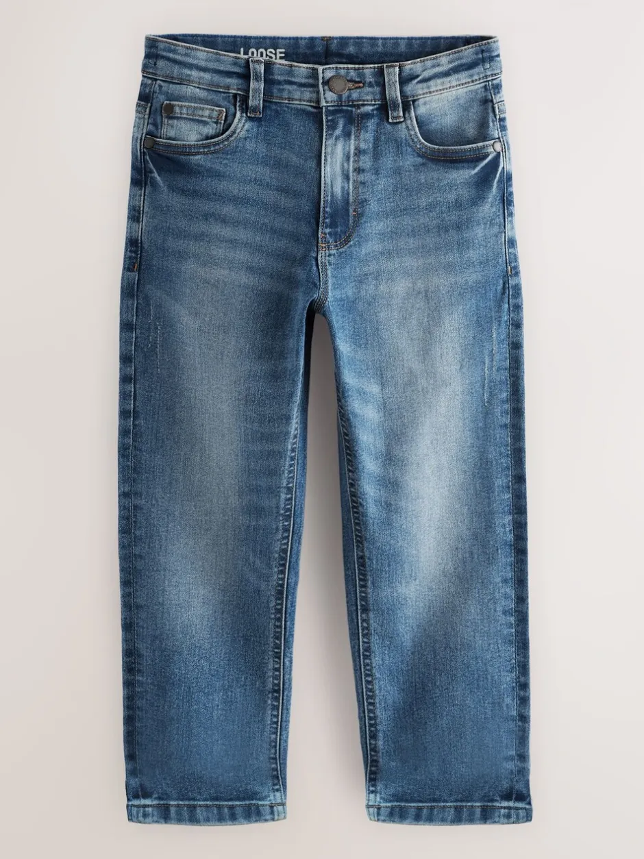 Jeans|Next Blauw met zuurwassing - Stretchjeans (3-17jr)