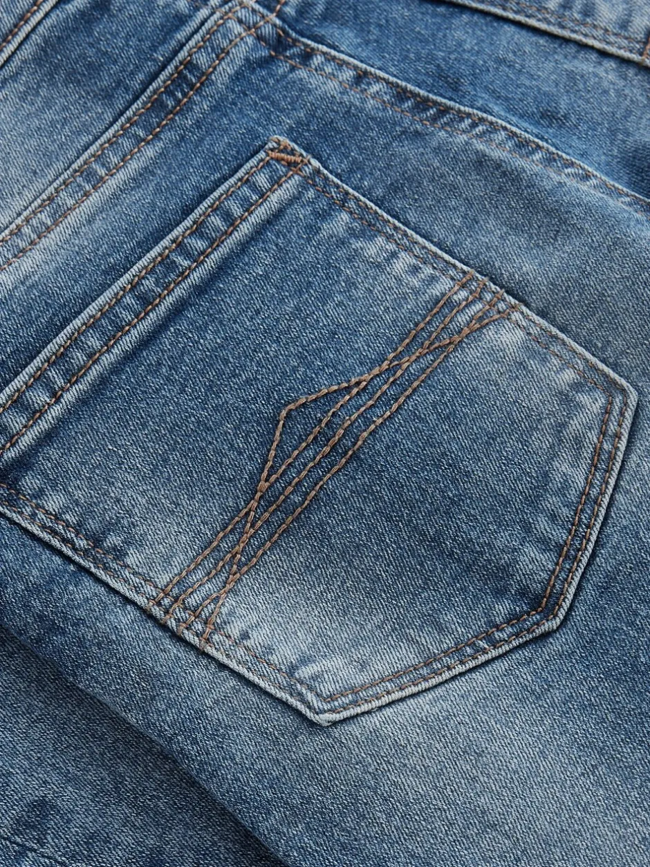 Jeans|Next Blauw met zuurwassing - Stretchjeans (3-17jr)