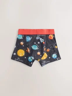 Ondergoed*Next - Junior karakter trunks 5 verpakking (1,5-16jr) Blauw ruimteprint