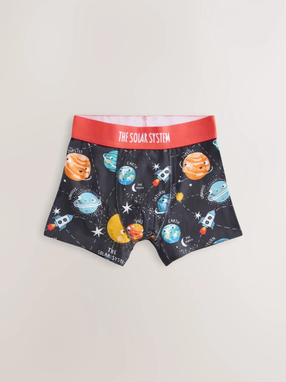 Ondergoed*Next - Junior karakter trunks 5 verpakking (1,5-16jr) Blauw ruimteprint
