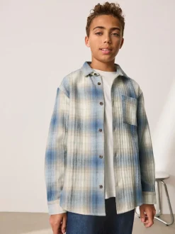 Shirts*Next - Set van geruit overhemd met lange mouwen en T-shirt 2 stuks (3-16jaar) Blauw Schaduw