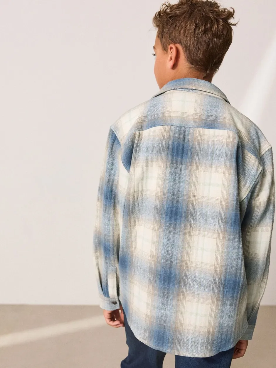 Shirts*Next - Set van geruit overhemd met lange mouwen en T-shirt 2 stuks (3-16jaar) Blauw Schaduw