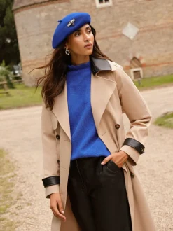 Mutsen, Handschoenen En Sjaals|Love & Roses - Beret Hat Blauw versierd