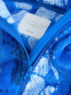 Nachtkleding En Pyjama's|Next - Fleece onesie (3-16 jr) Blauw voetbal