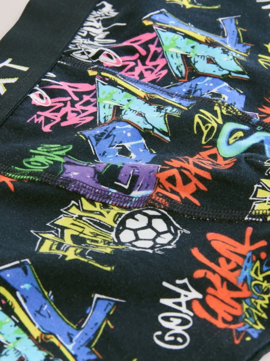 Ondergoed|Next - Verpakking van 5 boxers (2-16jr) Blauw voetbalprint