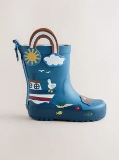 Laarzen|Next Blauw voor op het strand - Aantreklaarzen met handvat