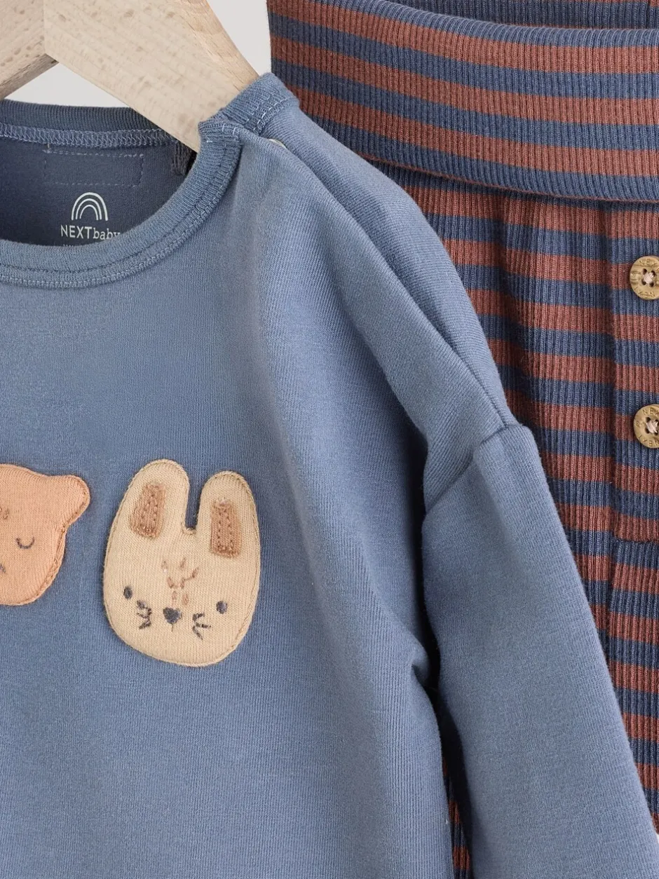 Tops|Sets En Outfits|Next Blauw Woodland - Babyset van top en Leggings 2 -delig (0mnd-3jr)