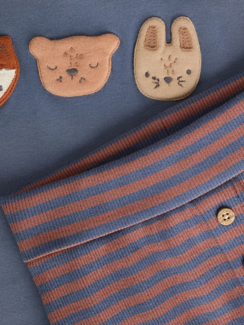 Tops|Sets En Outfits|Next Blauw Woodland - Babyset van top en Leggings 2 -delig (0mnd-3jr)