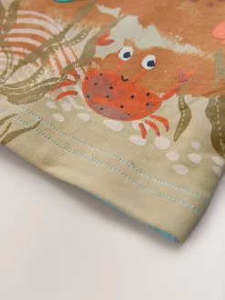 Tops|T-Shirts*Next - Short Sleeve 3D Padded T-Shirt (3mths-7yrs) Blauw zeedierenprint
