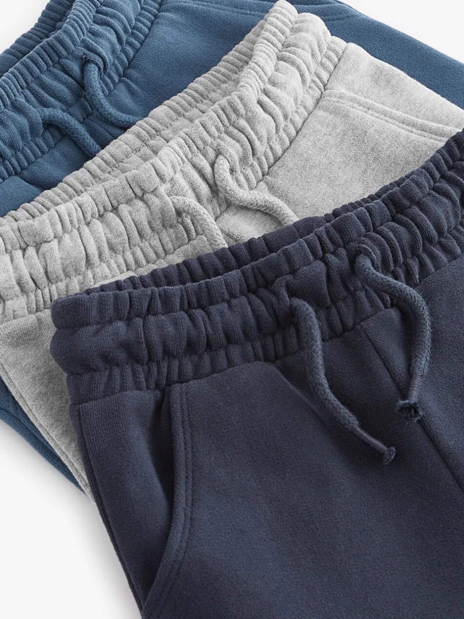 Jeans En Joggingbroeken|Joggingbroeken|Next - Verpakking van 3 zachte joggingbroeken (3 mnd-7 jr) Blauw/antracietgrijs/zwart