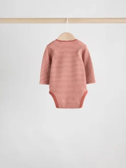 Rompertjes En Hemdjes|Rompertjes En Hemdjes|Next - Set van 5 rompers met lange mouwen Blauw/bruin