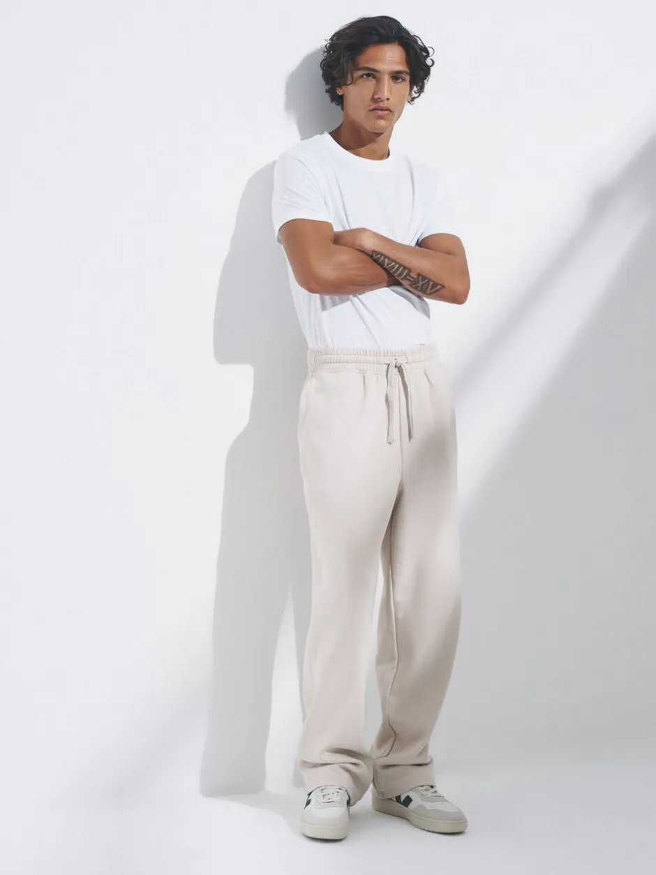Loungewear|Joggingbroeken*The Set - 4 Pack Joggingbroeken met wijde pijpen Blauw/bruin