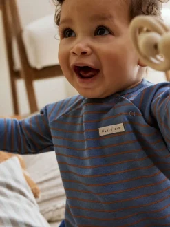 Tops|Sets En Outfits*Next - Baby Bodywarmer Top en Leggings Set (0mnd-2jr) Blauw/Bruin Berenknuffels Slogan Borg