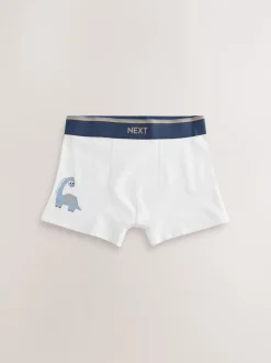Ondergoed*Next - Verpakking van 5 trunks (1,5-12jr) Blauw/bruin met dinoprint
