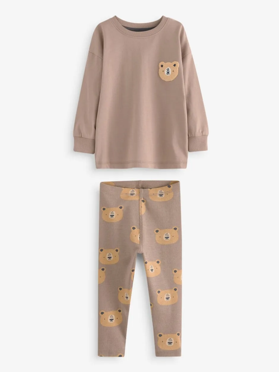 Pyjama's|Nachtkleding En Pyjama's|Next Blauw/bruin/kakigroen dierenprint - Verpakking van 3 knusse pyjama's (9mnd-8jr)