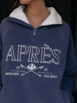 Hoody's En Sweatshirts*Next - Fleece trui met korte rits Blauwe Apres