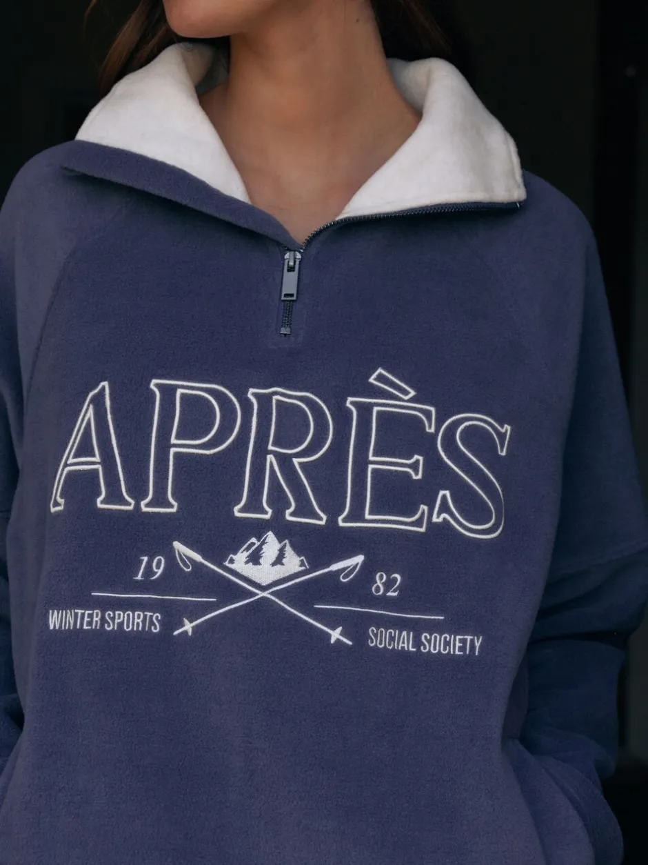 Hoody's En Sweatshirts*Next - Fleece trui met korte rits Blauwe Apres