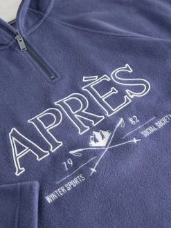 Hoody's En Sweatshirts*Next - Fleece trui met korte rits Blauwe Apres