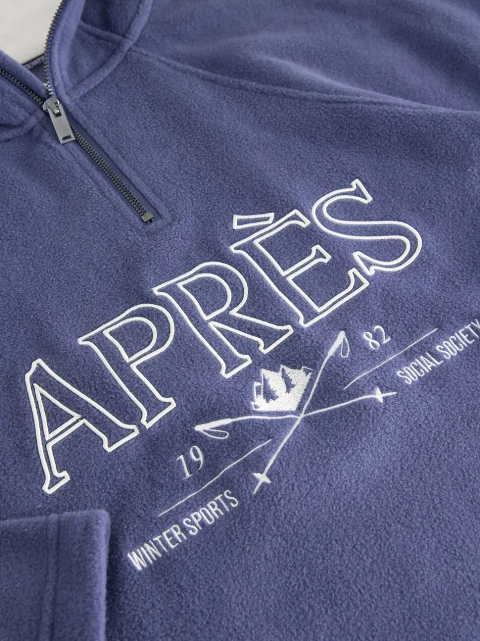 Hoody's En Sweatshirts*Next - Fleece trui met korte rits Blauwe Apres