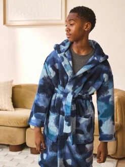 Kamerjassen|Nachtkleding En Pyjama's*Next - Damesbadjas (3-16jaar) Blauwe camouflage spray