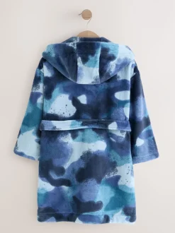Kamerjassen|Nachtkleding En Pyjama's*Next - Damesbadjas (3-16jaar) Blauwe camouflage spray