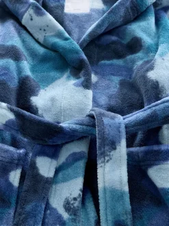 Kamerjassen|Nachtkleding En Pyjama's*Next - Damesbadjas (3-16jaar) Blauwe camouflage spray