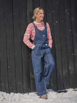 Jumpsuits En Playsuits*Fat Face - FatFace Dungaree Blauwe denim