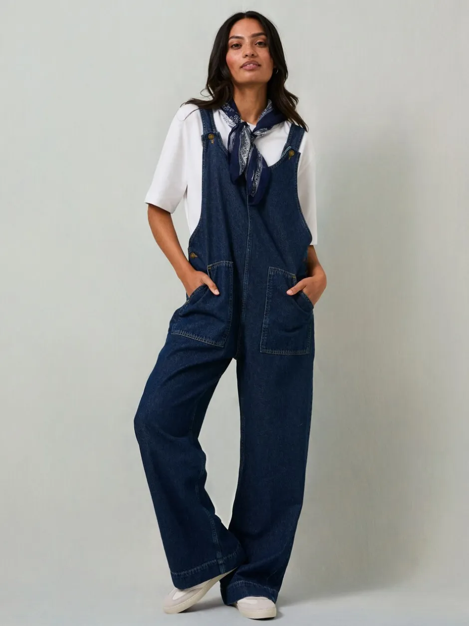 Jumpsuits En Playsuits*Fat Face - FatFace Dungaree Blauwe denim