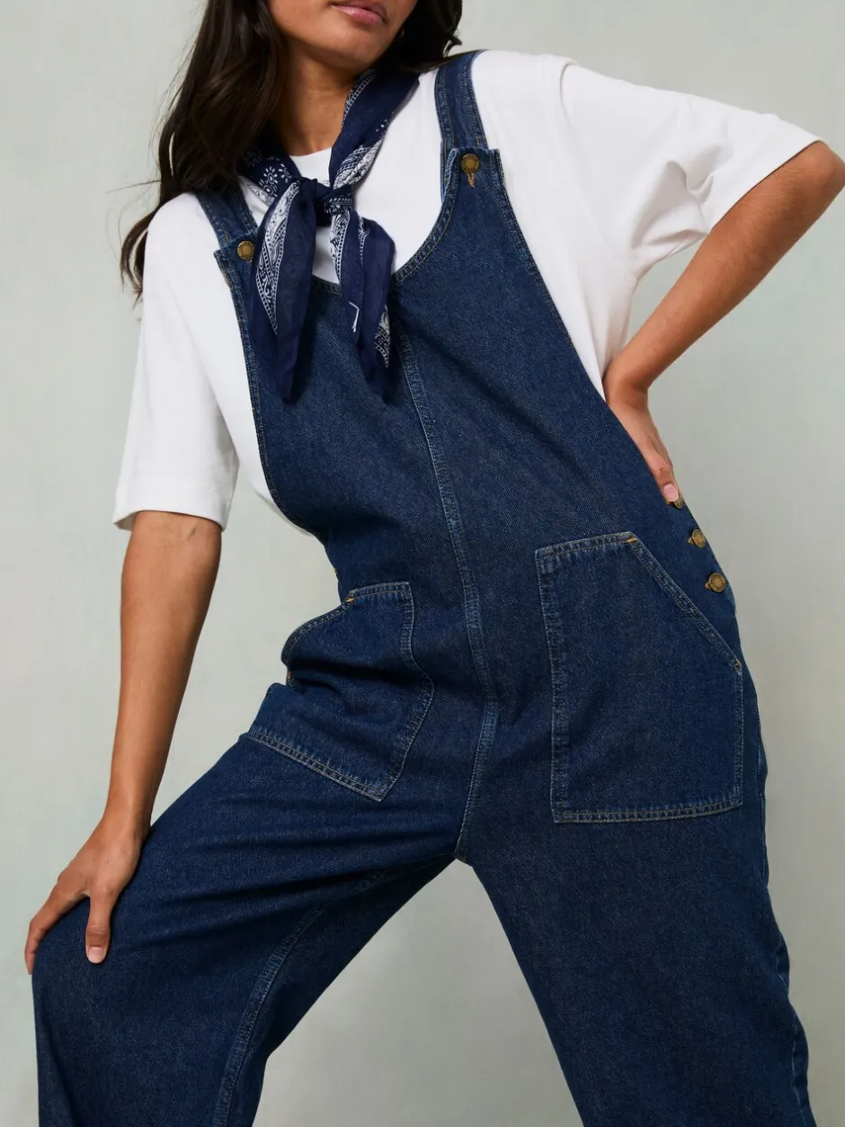 Jumpsuits En Playsuits*Fat Face - FatFace Dungaree Blauwe denim