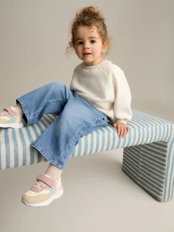 Jeans En Joggingbroeken|Jeans*Next - Jeans met wijde pijpen (3 mnd-7 jr) Blauwe denim
