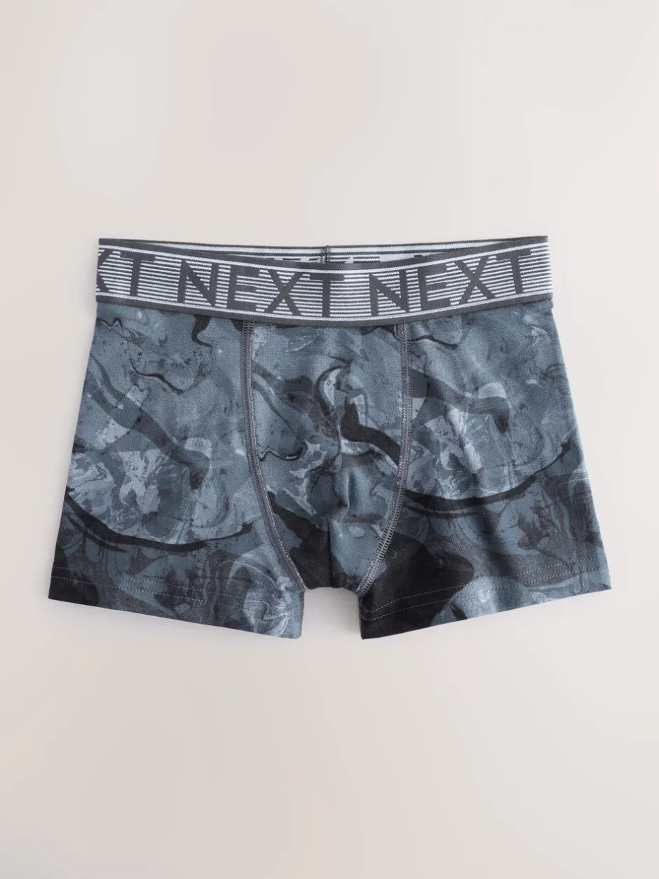Ondergoed*Next - Verpakking van 5 boxers (2-16jr) Blauwe marmerprint
