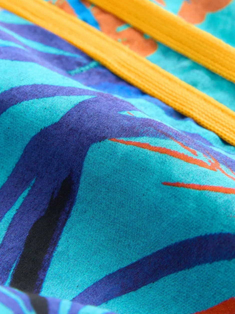 Shorts|Next Blauwe print - Sportshort met contrasterende Streep